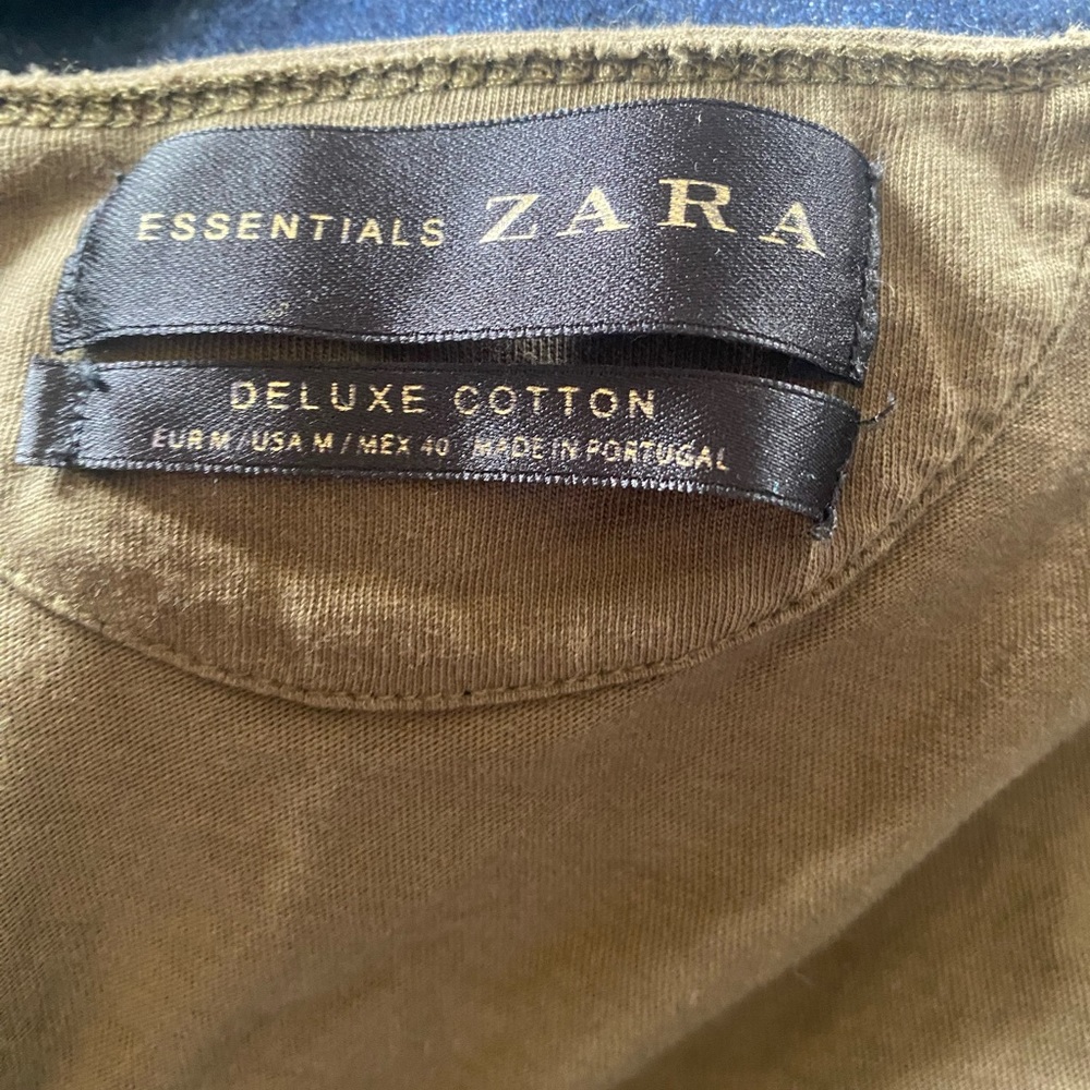 olive green tank top zara